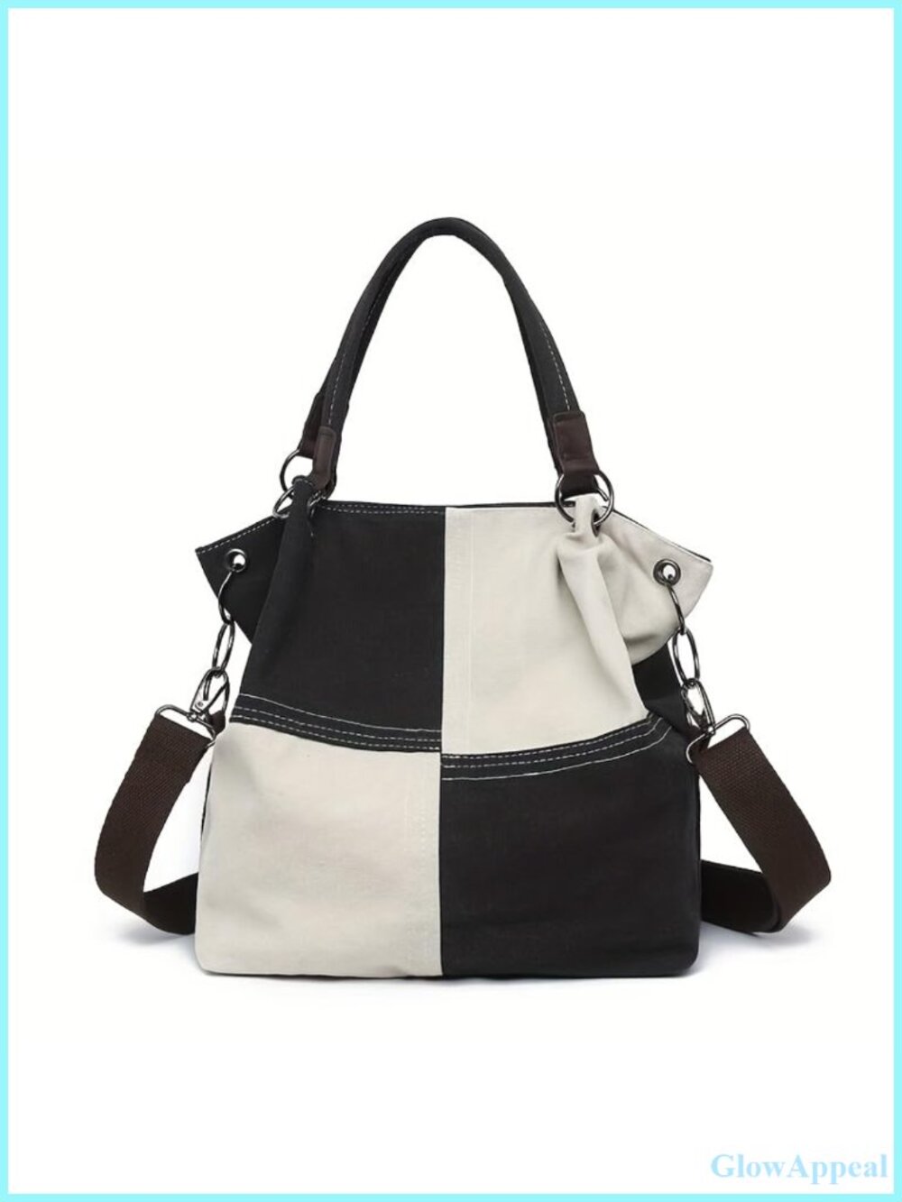 Large Capacity Tote Shoulder Bag Crossbody with Adjustable Strap Commute